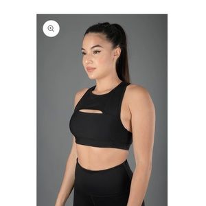 Raw Gear sports bra and shorts! Brand new with tags in the color black.